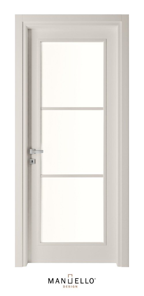Laccato Liscio   mod. 3102 3 vetri Grigio Luce pastello